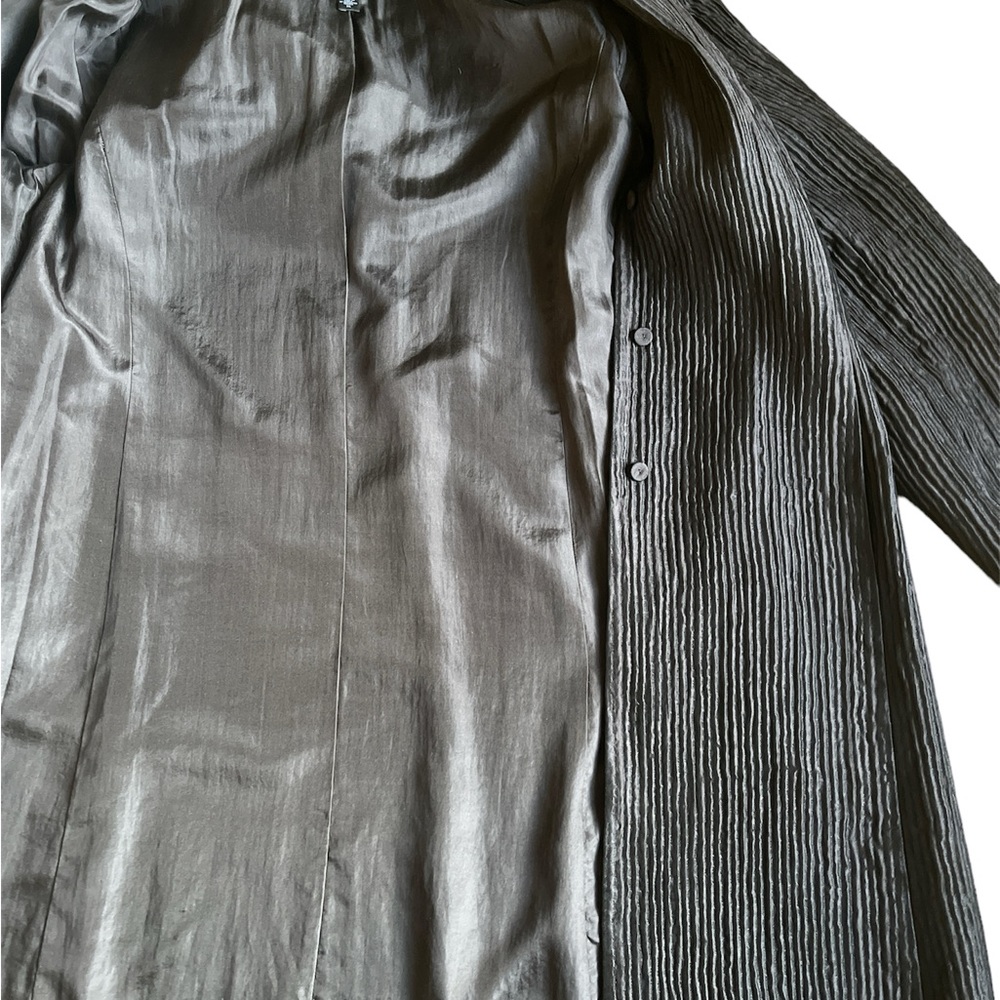 Eileen Fisher Brown Textured Silk Duster Jacket Size XL - Picture 8 of 10